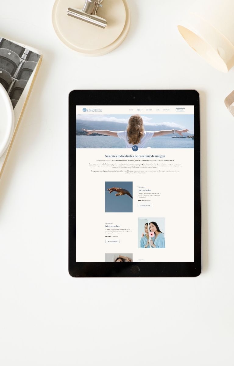 Mockup proyecto Sonia Bejarano - Sesiones