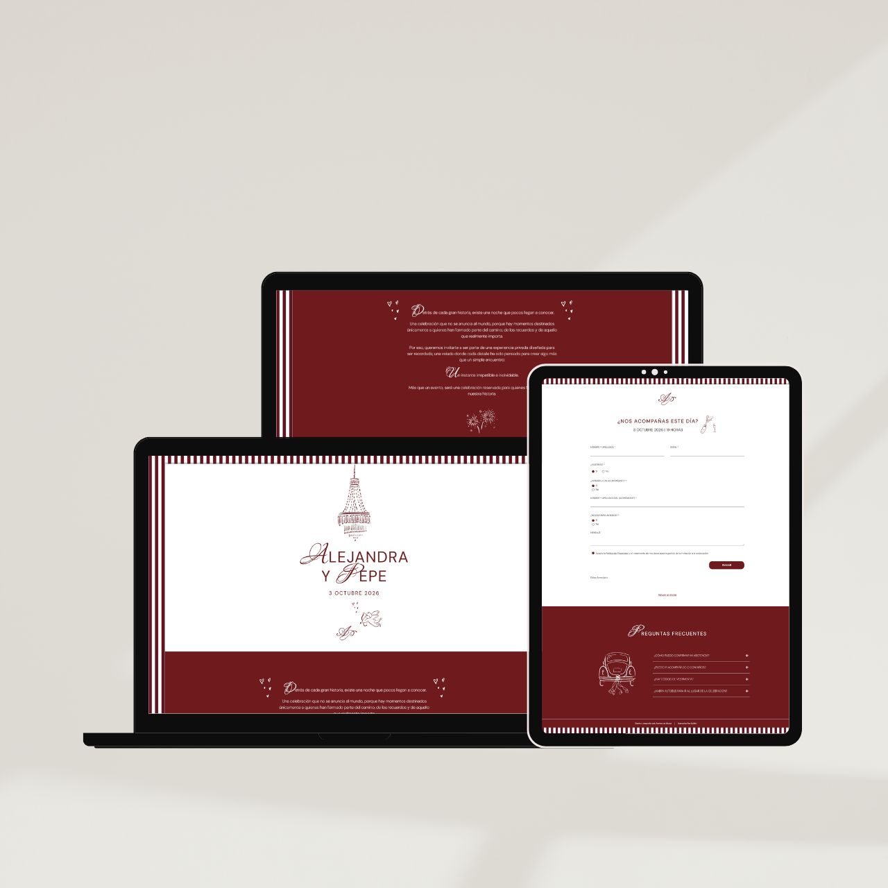 Invitación Web Personalizada A&P