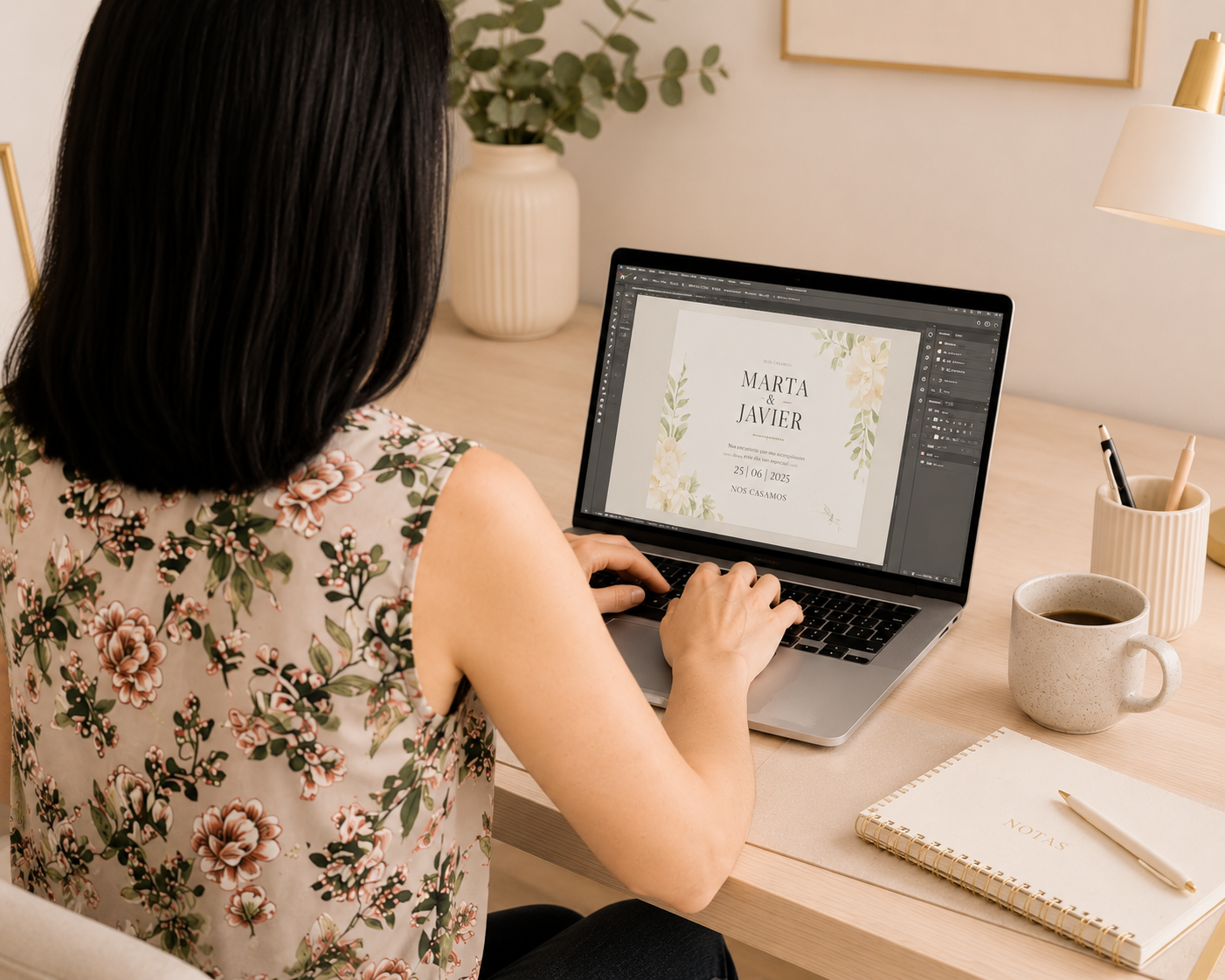 Arantxa de Altube trabajando | Invitaciones Web para Bodas